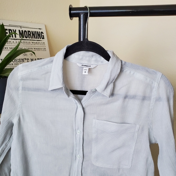 Express Crinkled Button Down Shirt - Picture 3 of 5